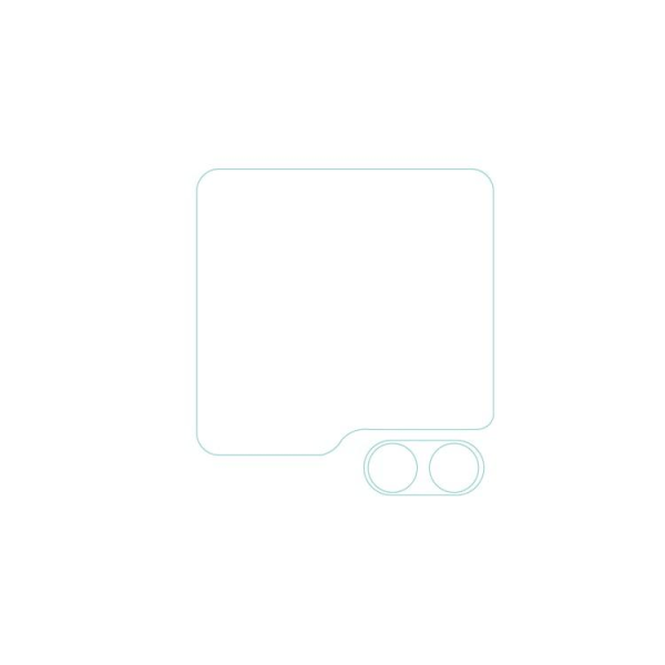 [2-Pack] Galaxy Z Flip 5 Härdat Glas Skärmskydd - Clear