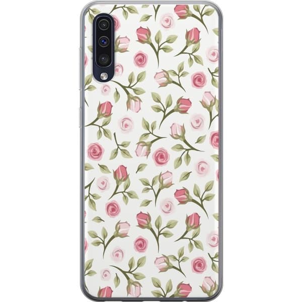 Telefontaske til Samsung Galaxy A50 med blomster