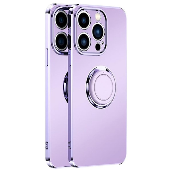 iPhone 14 Pro Skal Ringhållare Electroplating Kickstand - Lila