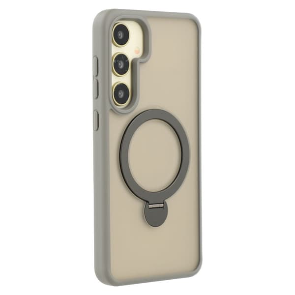 Mobilskal för Samsung Galaxy S26 Plus Magnetiskt Ring Kickstand TPU + PC - Grå