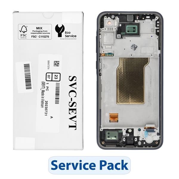 SAMSUNG A35 5G Skärm med LCD-display A356B ServicePack - Svart Svart
