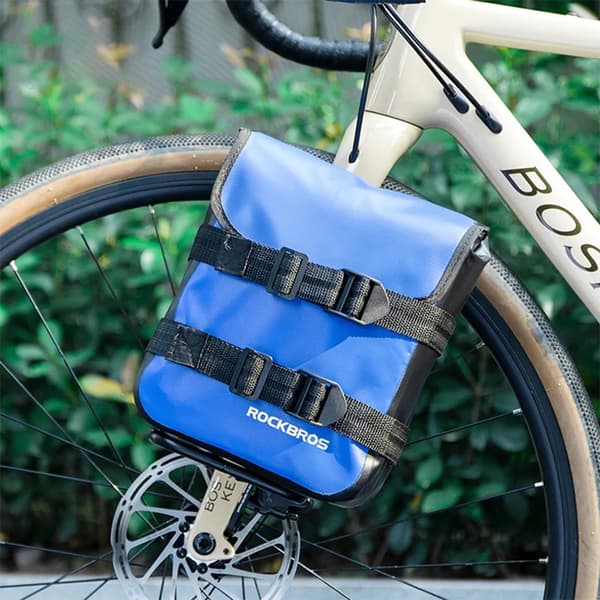 Rockbros forreste cykelhylde til cykelgaffel - Sort Svart