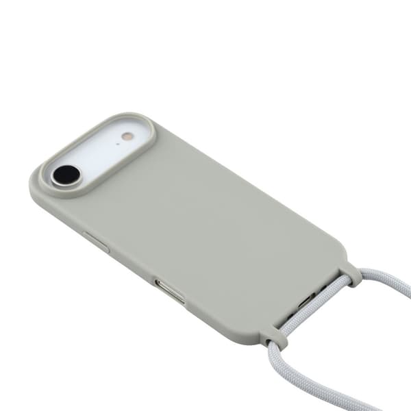 Mobilskal till iPhone Air TPU Shockproof med Lanyard - Grå Grå