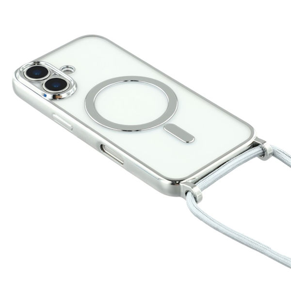 Mobilskal till iPhone 17 MagSafe Electroplating Edge TPU - Silver Silver