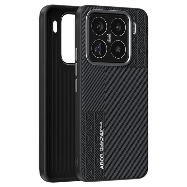ABEEL Mobilskal till Xiaomi 15 Pro PC TPU Aluminium PU Läder - Textur 1