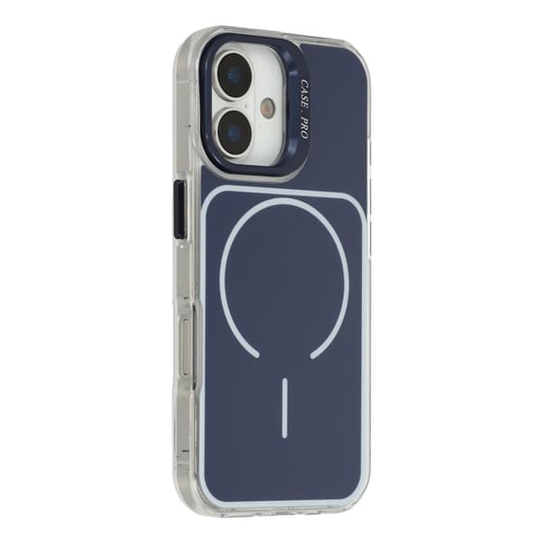 Mobilskal till iPhone 17 MagSafe med Matchande Handrem Lens Kickstand - Blå Blå