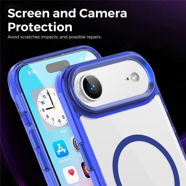 Mobilskal till iPhone Air MagSafe TPU+PC Transparent - Blå Blå