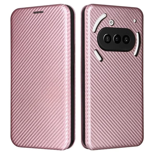 Nothing Phone (3a) Plånboksfodral Konstläder Carbon Fiber
