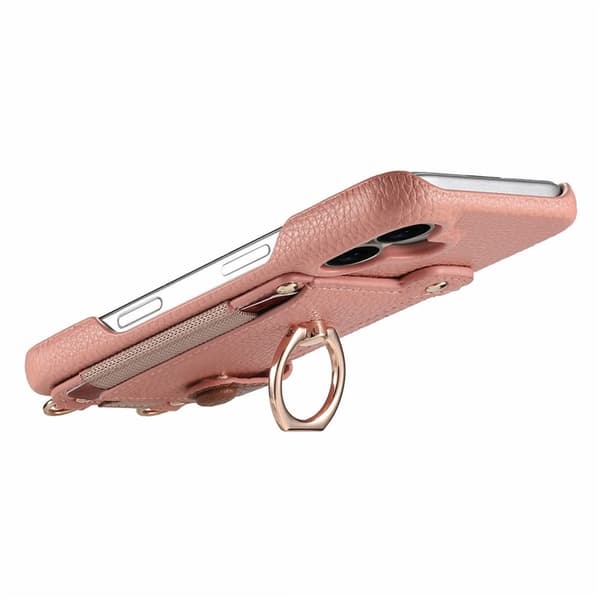 Mobilskal till Google Pixel 9/9 Pro med Korthållare Ring Kickstand - Rosa Rosa