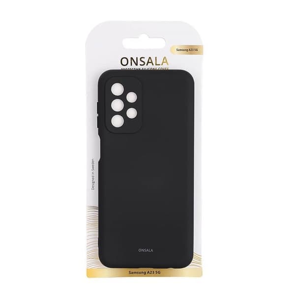 ONSALA Galaxy A23 4G/5G Kuori Silikoni - Musta Black