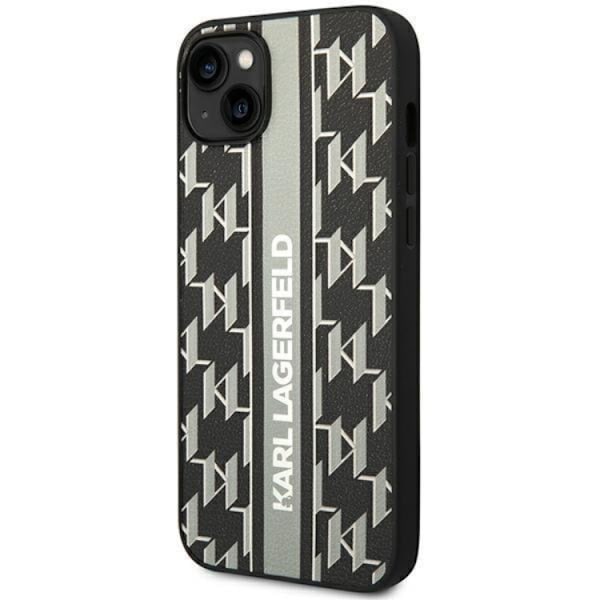 Karl Lagerfeld iPhone 14 Plus Skal Monogram Stripe - Grå