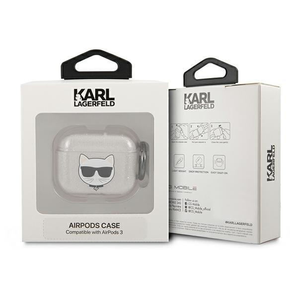 Karl Lagerfeld Skal AirPods 3 Glitter Choupette - Silver Silver