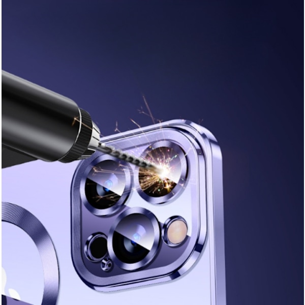 iPhone 14 Pro Max Etui Magsafe Elektroplettering Magnetisk - Lilla Lila