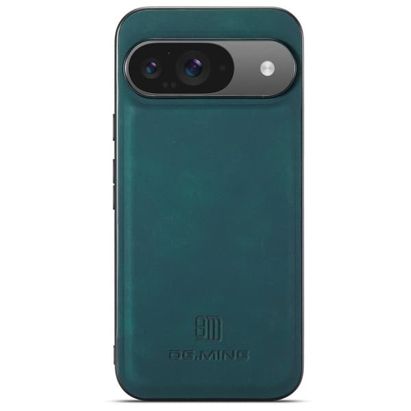 DG.MING Mobilskal till Google Pixel 9 Pro PU Läder Hybrid Grön