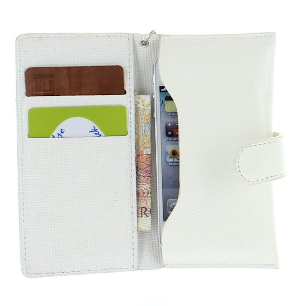 Universal mobilfodral med handrem (Vit) Vit