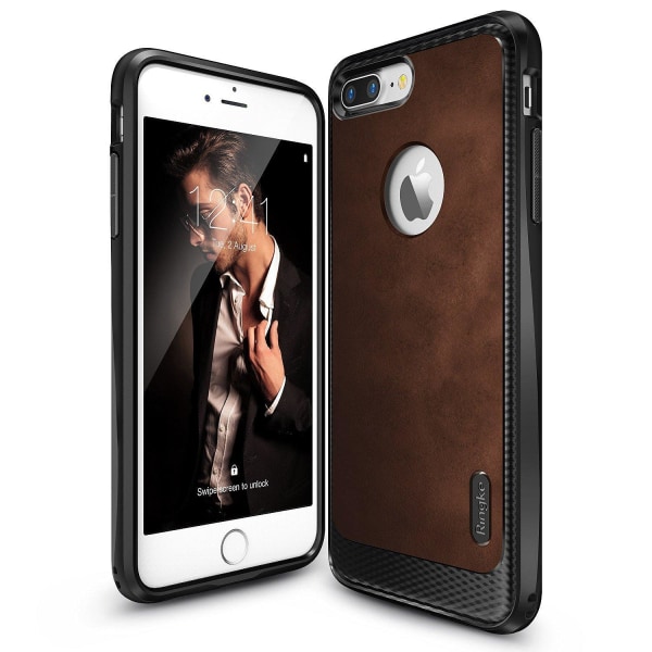 Ringke Leather Style Skal till Apple iPhone 7 Plus - Brun Brun