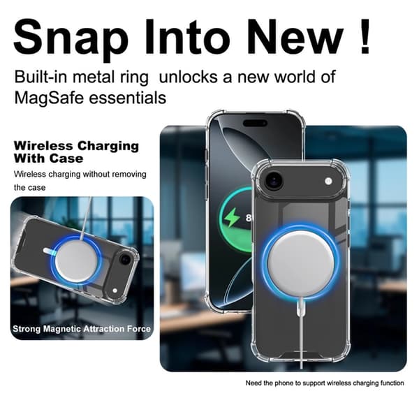 IMAK Mobilskal till iPhone Air MagSafe Shockproof - Clear Transparent