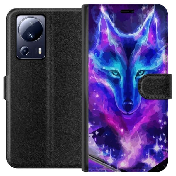 Pung etui til Xiaomi 13 Lite med Neon Ulv