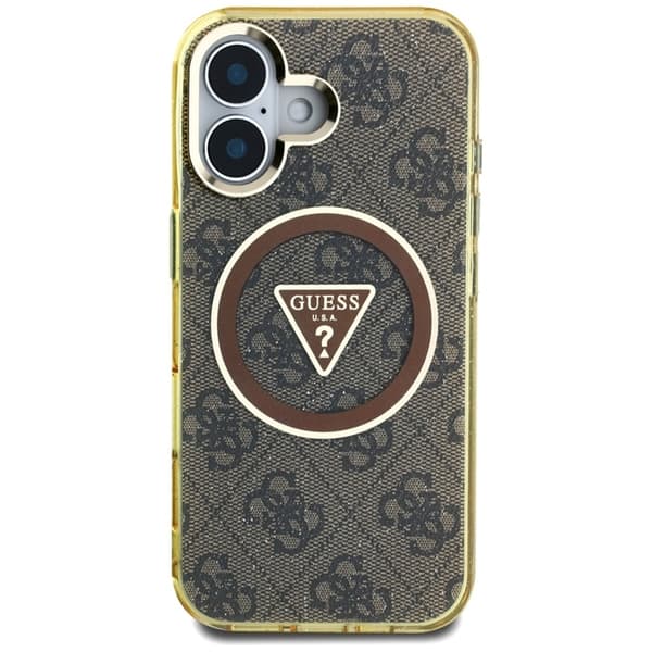 Guess iPhone 16 Magsafe Glitter Telefontaske - Brun Brun