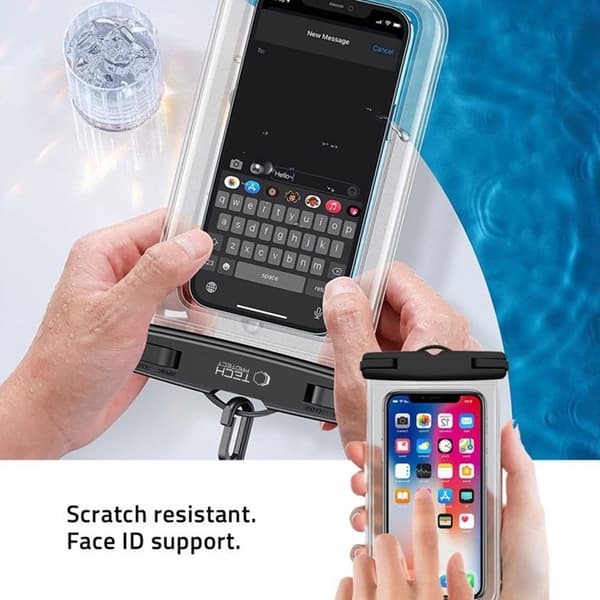 Tech-Protect UWC7 Vandtæt Universal Mobilcover 6.9\" - Rosa Rosa