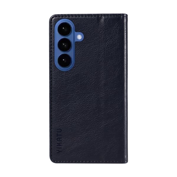 YIKATU Galaxy S26/S26 Pro Plånboksfodral Litchi Konstläder Blå