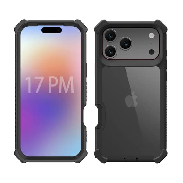 Mobilskal till iPhone 17 Pro Max TPU + PC Shockproof - Svart Svart