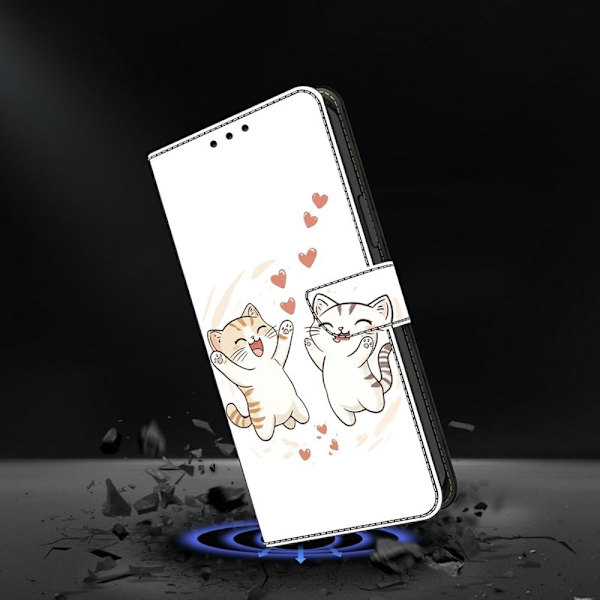 Plånboksfodral för Samsung Galaxy S26 Plus Fällbart Stativ Konstläder - Svart