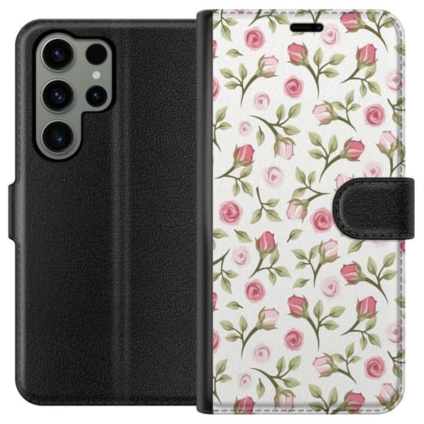 Plånboksfodral till Samsung Galaxy S23 Ultra med Blommigt