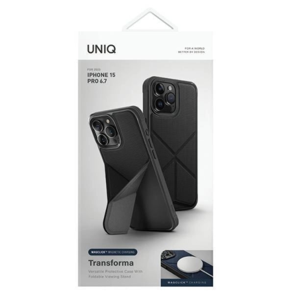 UNIQ iPhone 15 Pro Mobilskal Magsafe Transforma - Svart