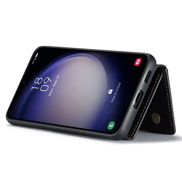 DG.MING Samsung Galaxy S23 FE Konstläder Plånboksfodral Svart