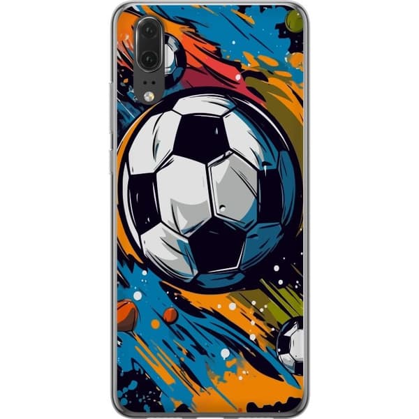 Mobilcover til Huawei P20 med Fodbolde