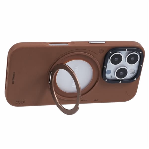 YOUNGKIT Mobilskal till iPhone 16 Pro MagSafe Roterande - Brun Brun