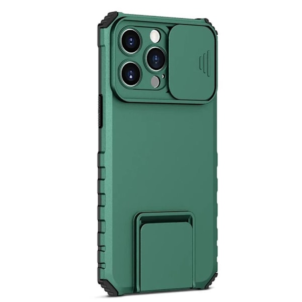 iPhone 15 Pro Max Mobilskal med Skjutkameralock - Mörkgrön