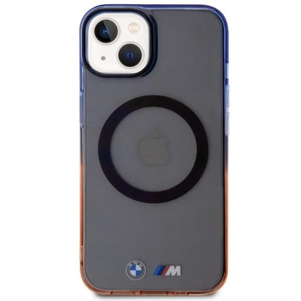 BMW iPhone 14 Plus -puhelimen kuori Magsafe Gradient Bumper - Harmaa Grå