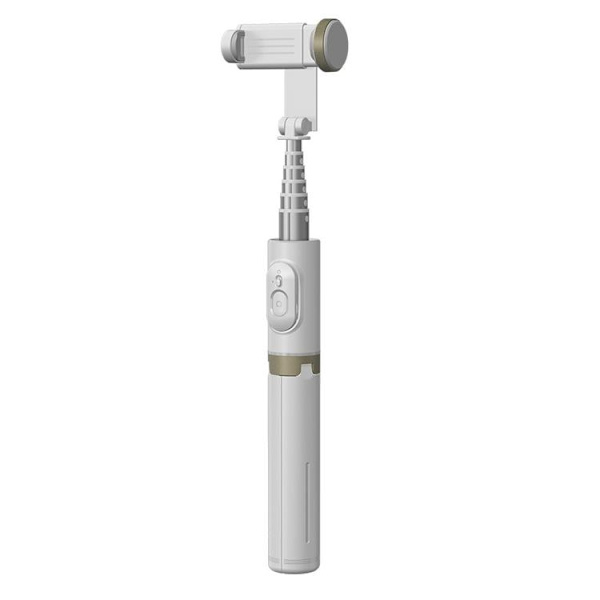 Utdragbart stativ Aluminiumlegering Bluetooth Selfiepinne Q12 - Vit