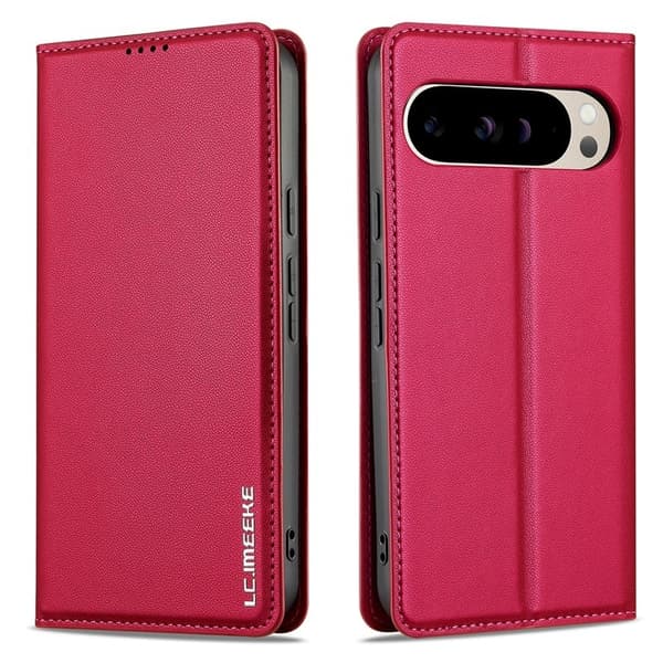 LC.IMEEKE L1 Series Google Pixel 10 Pro XL Plånboksfodral Konstläder - Röd