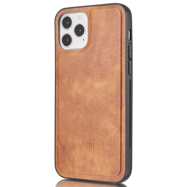 DG.MING iPhone 13 Pro Plånboksfodral 2-i-1 Drop-skydd Äkta läder Brun