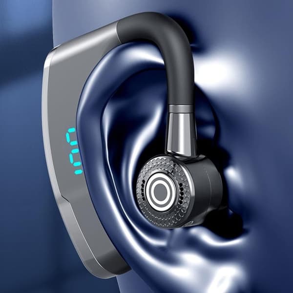 Single In-Ear Hörlur Bluetooth Med Display V9S Svart