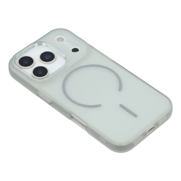 Mobilskal till iPhone 17 Pro MagSafe med Glitter Lins Frame - Grå Grå