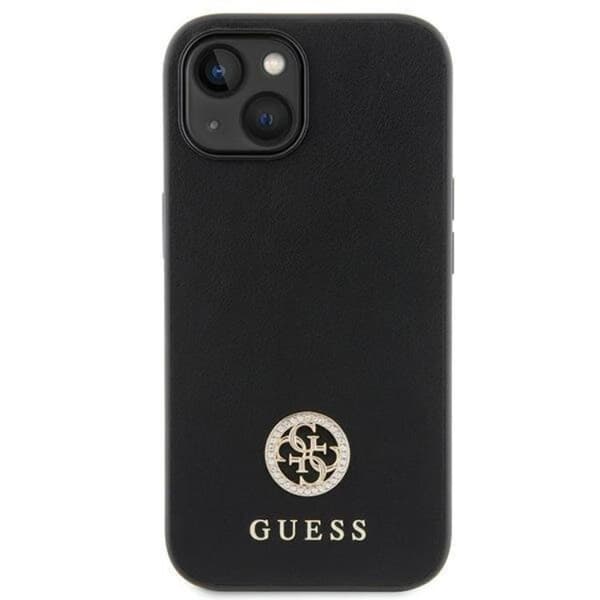 Guess iPhone 15 Plus Mobilskal Strass Metal Logo - Musta Black