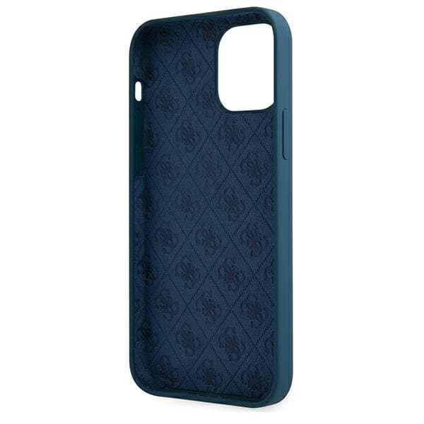 Guess iPhone 12 Pro Max Skal Metal Logo Script - Blå Blue
