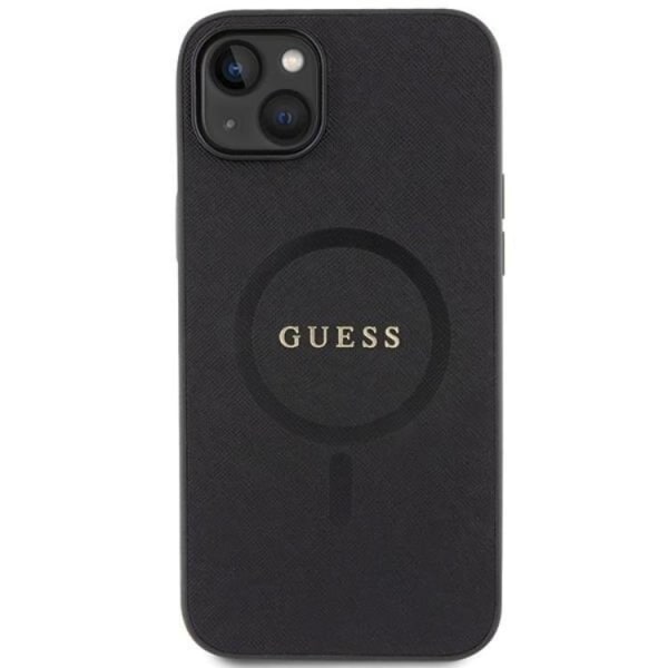 Guess iPhone 15 Mobilskal Magsafe Saffiano - Sort