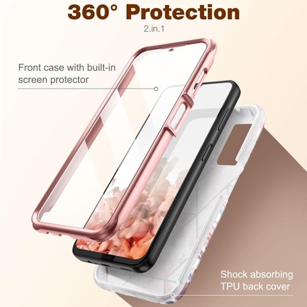 Tech-Protect Galaxy A14 5G Mobiskal Velar Marble - Rosa