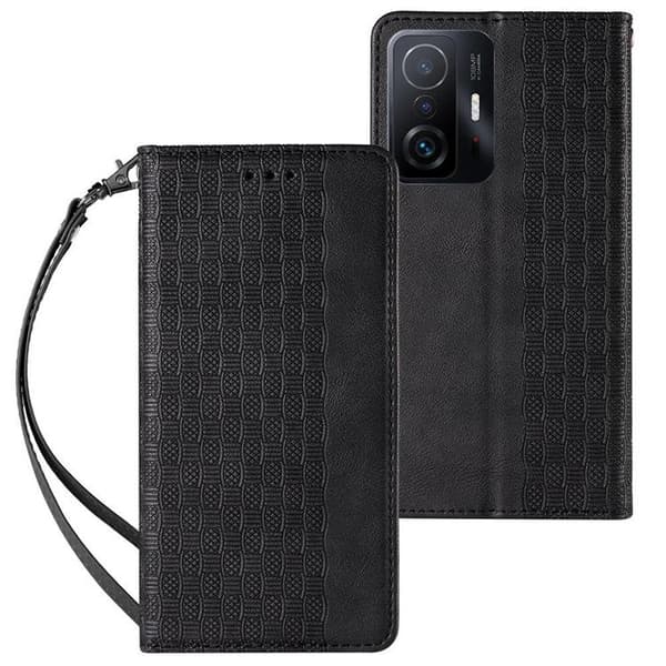 Xiaomi Redmi Note 11 Pro 4G/5G Lompakkokotelo Magnet Strap - Musta Svart