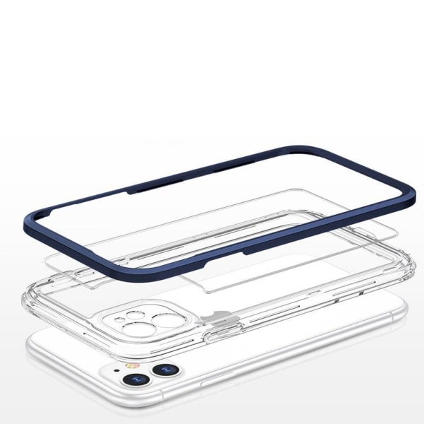 iPhone 12 Cover Clear 3in1 - Blå
