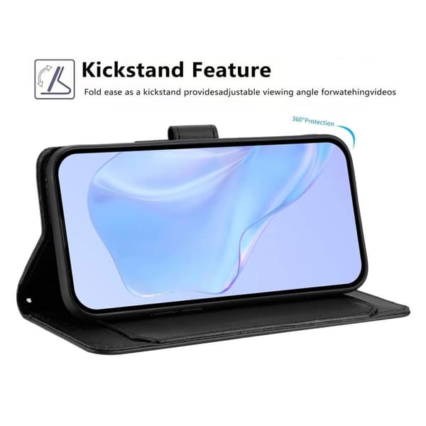 Samsung Galaxy S26 Plus Plånboksfodral Konstläder Rem - Svart