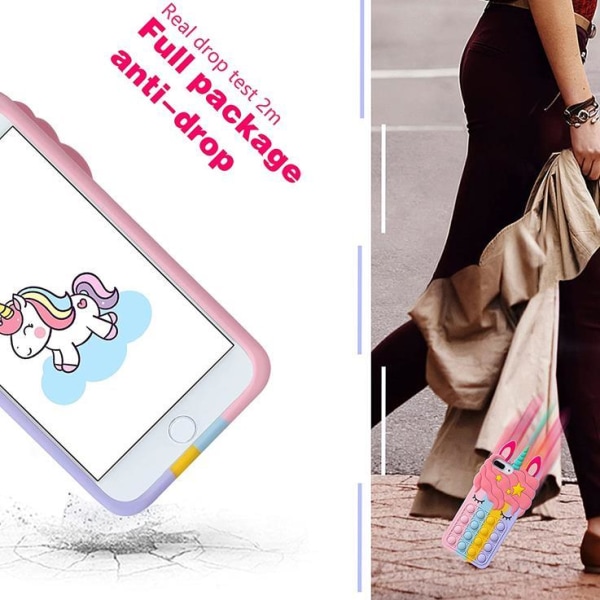 Unicorn Pop it fidget skal till iPhone 7/8/SE 2020/ SE 2022 - Ro Rosa