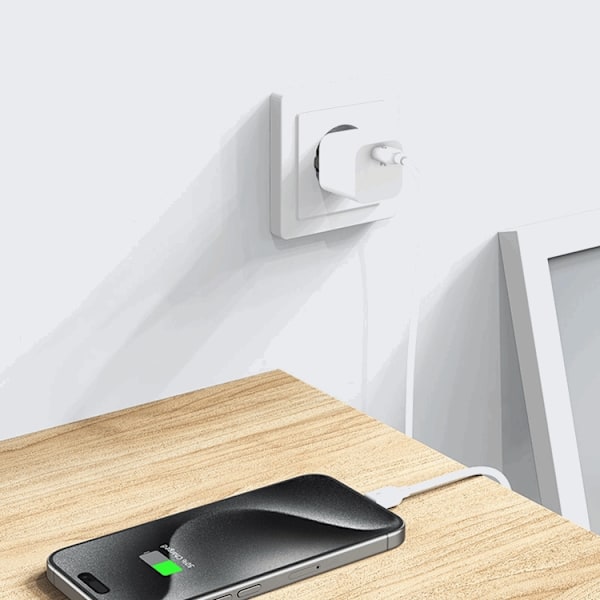 Wozinsky Väggladdare USB-C PD 20W - Vit Vit