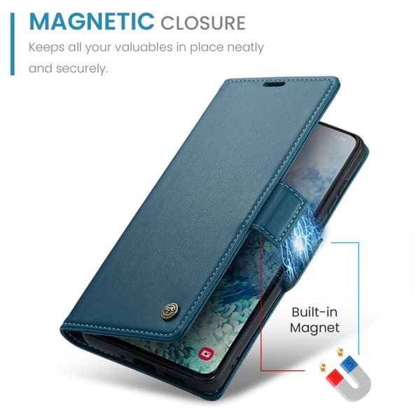 CASEME Plånboksfodral Konstläder för Samsung Galaxy S20 Plus - Blå