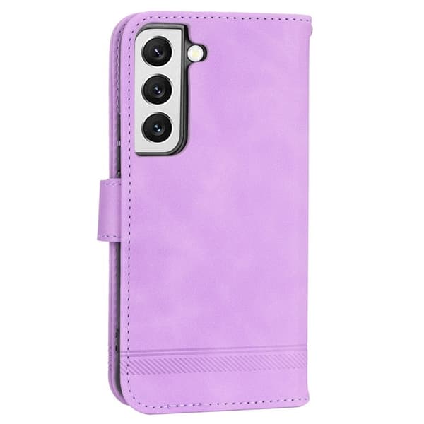 DIERFENG DF-03 Plånboksfodral för Samsung Galaxy S22 5G - Konstläder - Lila